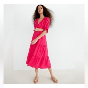 Zara Pink Midi Dress